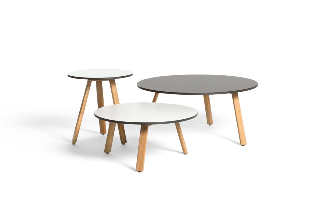 Side tables with trespa table tops