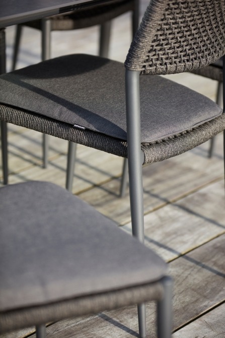 detail of seat cushion of the Ray dining side chair