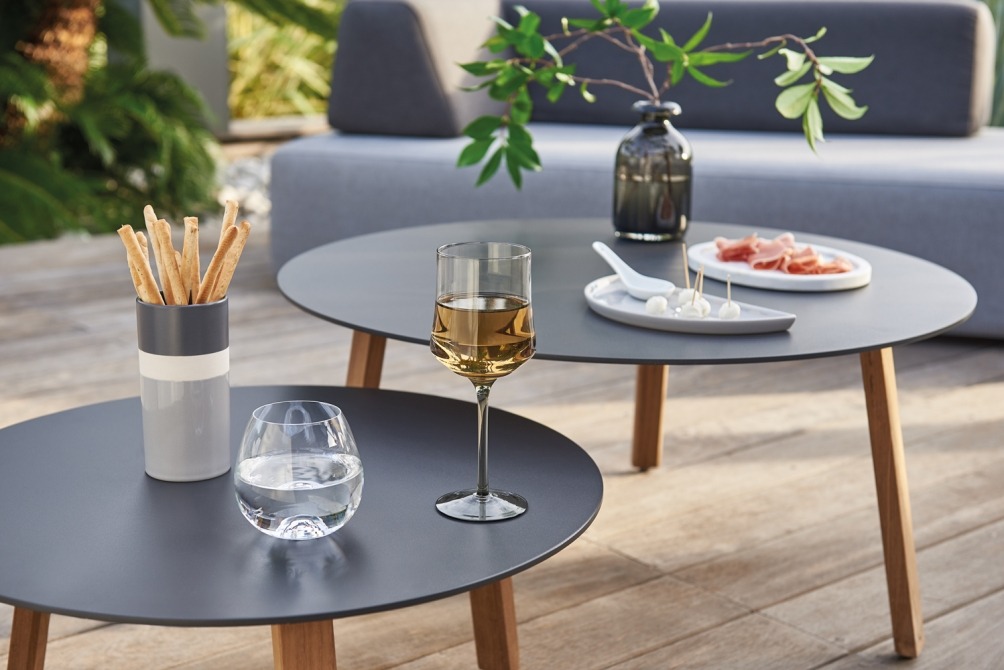 Easy Fit side tables on terrace